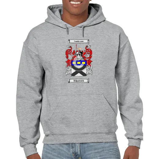 Kilpatrick Grey Unisex Coat of Arms Hooded Sweatshirt