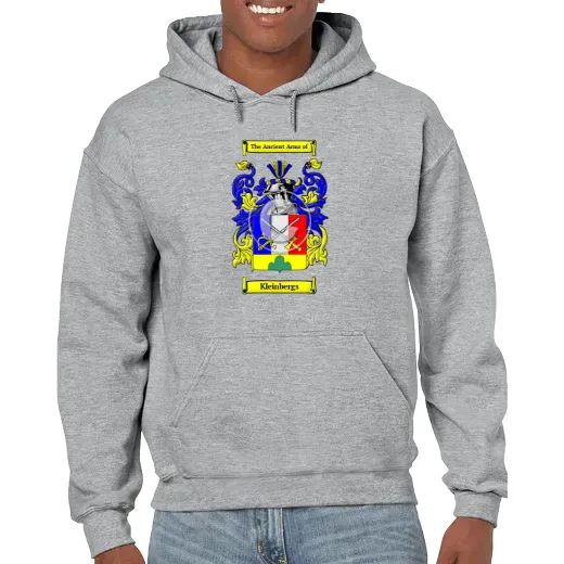 Kleinbergs Grey Unisex Coat of Arms Hooded Sweatshirt