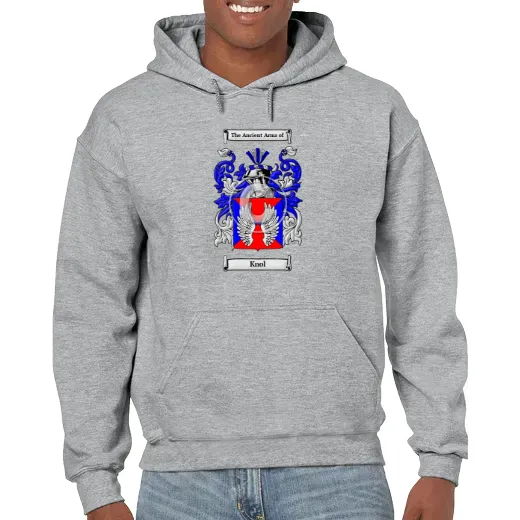 Knol Grey Unisex Coat of Arms Hooded Sweatshirt