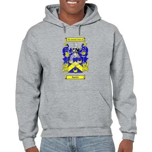 Knotte Grey Unisex Coat of Arms Hooded Sweatshirt