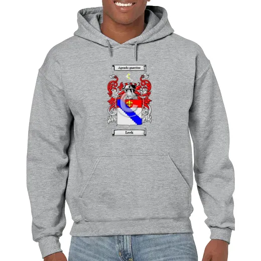 Leek Grey Unisex Coat of Arms Hooded Sweatshirt