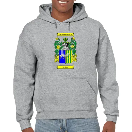 Lefaro Grey Unisex Coat of Arms Hooded Sweatshirt