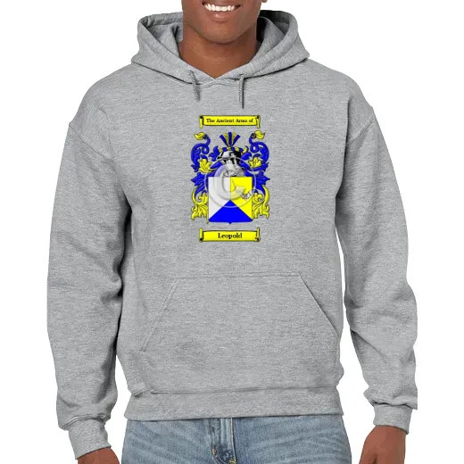 Leopold Grey Unisex Coat of Arms Hooded Sweatshirt