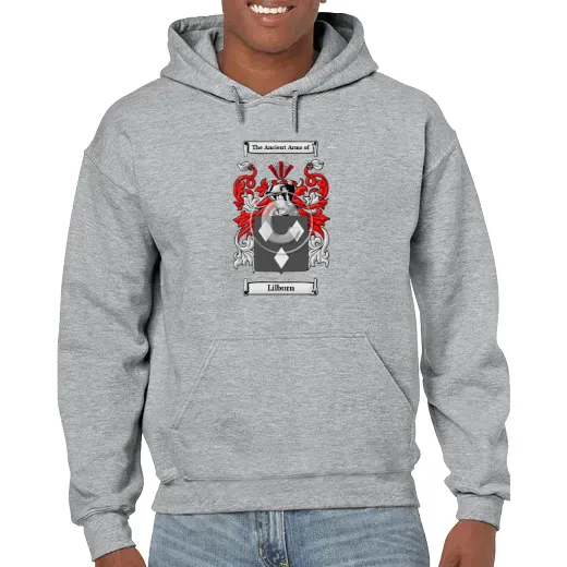 Lilburn Grey Unisex Coat of Arms Hooded Sweatshirt