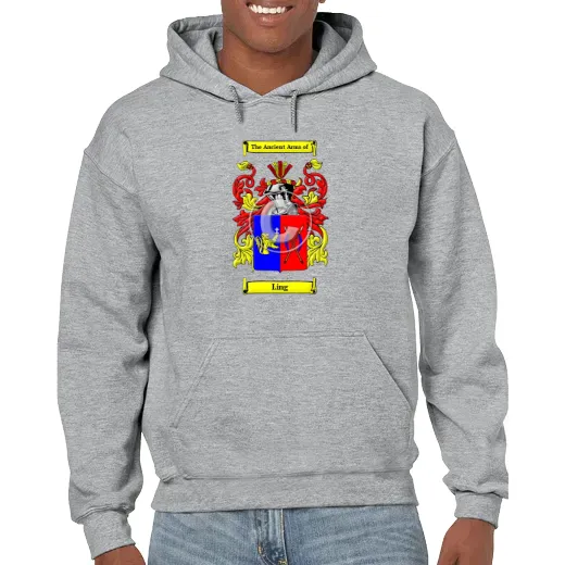Ling Grey Unisex Coat of Arms Hooded Sweatshirt