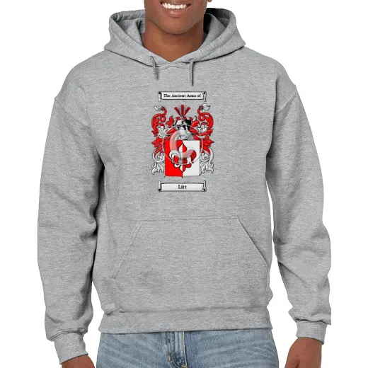 Litt Grey Unisex Coat of Arms Hooded Sweatshirt