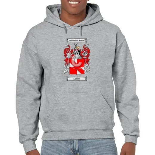 Lorion Grey Unisex Coat of Arms Hooded Sweatshirt