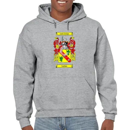 Lorion Grey Unisex Coat of Arms Hooded Sweatshirt