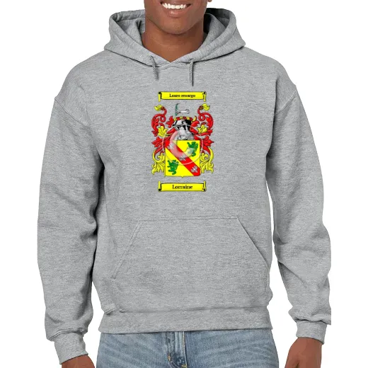 Lorraine Grey Unisex Coat of Arms Hooded Sweatshirt