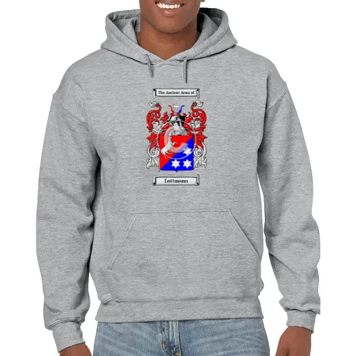 Lottmann Grey Unisex Coat of Arms Hooded Sweatshirt