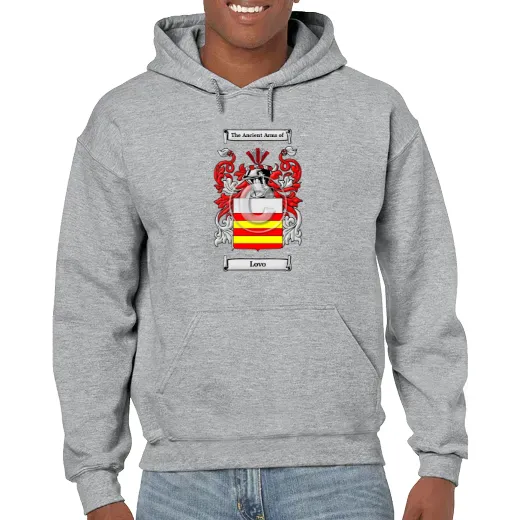 Lovo Grey Unisex Coat of Arms Hooded Sweatshirt