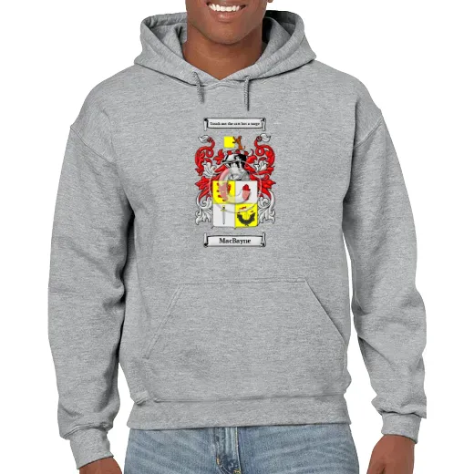 MacBayne Grey Unisex Coat of Arms Hooded Sweatshirt
