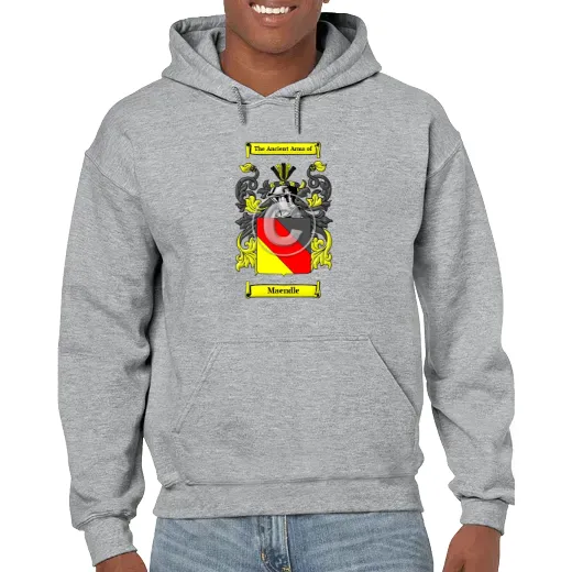 Maendle Grey Unisex Coat of Arms Hooded Sweatshirt