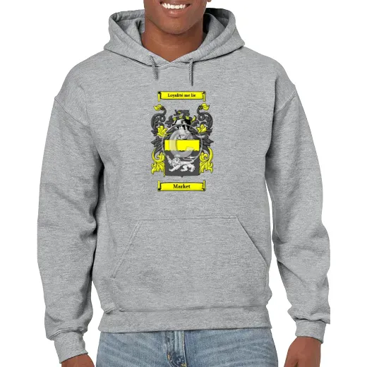 Market Grey Unisex Coat of Arms Hooded Sweatshirt