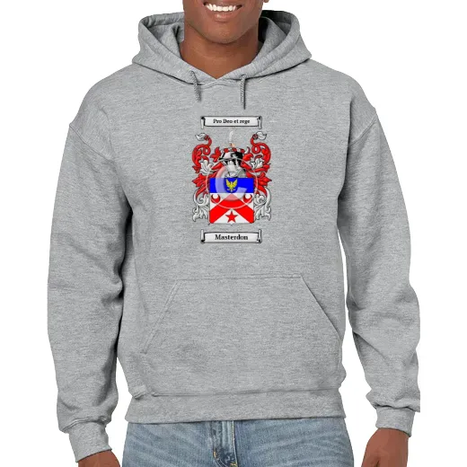 Masterdon Grey Unisex Coat of Arms Hooded Sweatshirt