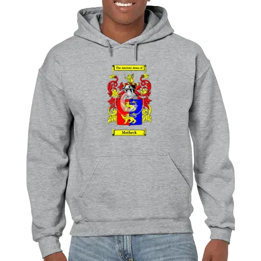 Matheck Grey Unisex Coat of Arms Hooded Sweatshirt