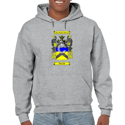 Matzels Grey Unisex Coat of Arms Hooded Sweatshirt