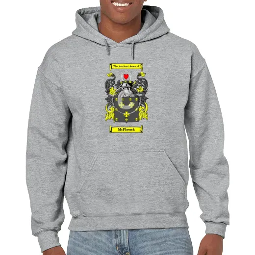 McPheock Grey Unisex Coat of Arms Hooded Sweatshirt