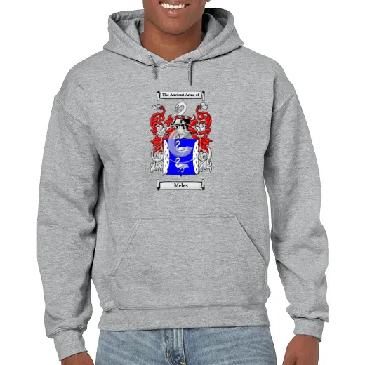 Meles Grey Unisex Coat of Arms Hooded Sweatshirt
