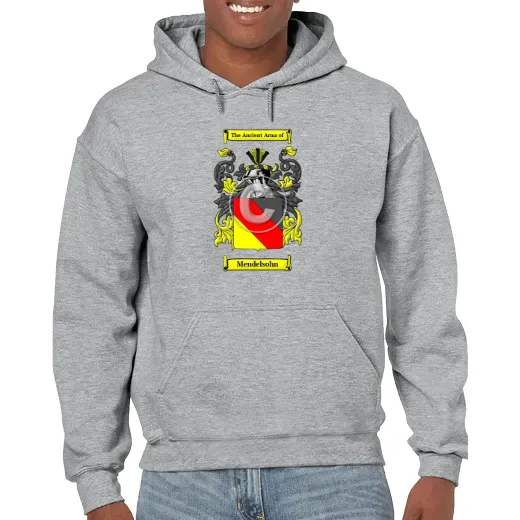 Mendelsohn Grey Unisex Coat of Arms Hooded Sweatshirt