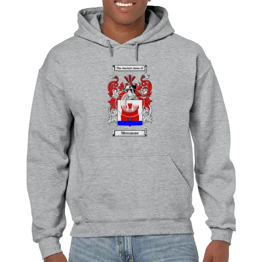 Messmore Grey Unisex Coat of Arms Hooded Sweatshirt