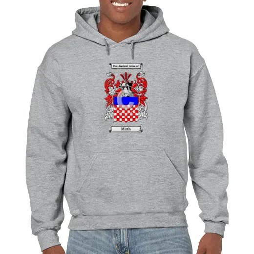 Mirth Grey Unisex Coat of Arms Hooded Sweatshirt