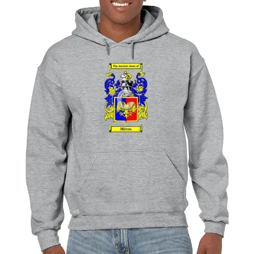 Mitten Grey Unisex Coat of Arms Hooded Sweatshirt
