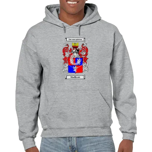 Modlicott Grey Unisex Coat of Arms Hooded Sweatshirt
