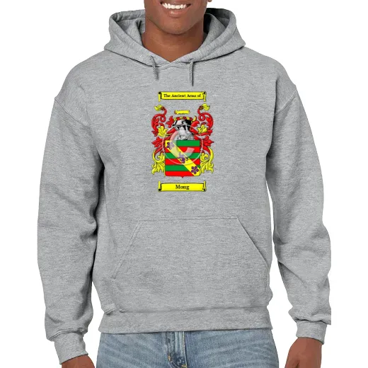 Mong Grey Unisex Coat of Arms Hooded Sweatshirt