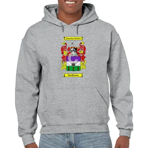 Monkhouse Grey Unisex Coat of Arms Hooded Sweatshirt