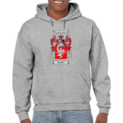Montfert Grey Unisex Coat of Arms Hooded Sweatshirt