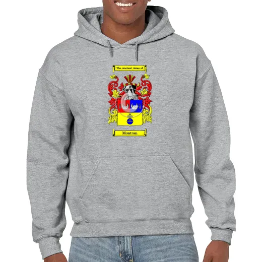 Montran Grey Unisex Coat of Arms Hooded Sweatshirt