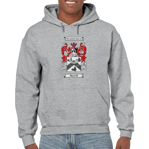 Moswell Grey Unisex Coat of Arms Hooded Sweatshirt