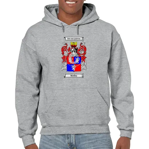 Motley Grey Unisex Coat of Arms Hooded Sweatshirt