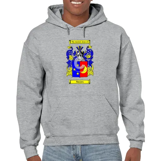 Nauses Grey Unisex Coat of Arms Hooded Sweatshirt