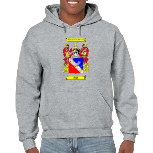 Neye Grey Unisex Coat of Arms Hooded Sweatshirt