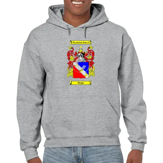 Neyge Grey Unisex Coat of Arms Hooded Sweatshirt