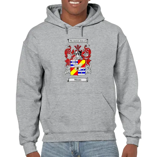 Nissan Grey Unisex Coat of Arms Hooded Sweatshirt