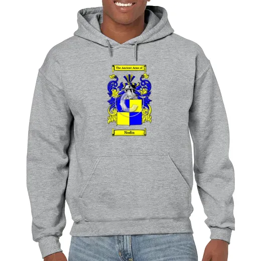 Nodin Grey Unisex Coat of Arms Hooded Sweatshirt
