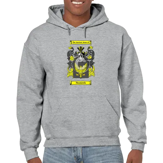 Nunweek Grey Unisex Coat of Arms Hooded Sweatshirt