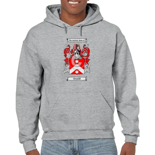 Oswald Grey Unisex Coat of Arms Hooded Sweatshirt