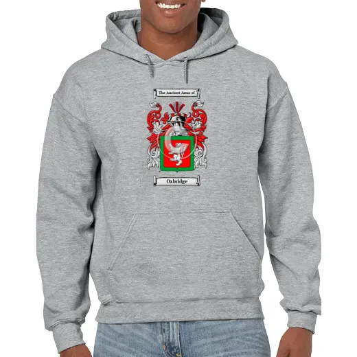 Oxbridge Grey Unisex Coat of Arms Hooded Sweatshirt