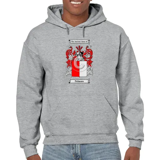 Palmaro Grey Unisex Coat of Arms Hooded Sweatshirt