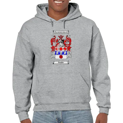 Pander Grey Unisex Coat of Arms Hooded Sweatshirt