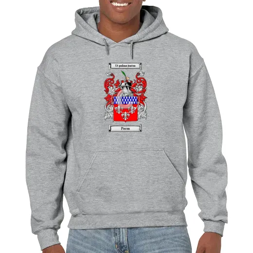 Parm Grey Unisex Coat of Arms Hooded Sweatshirt