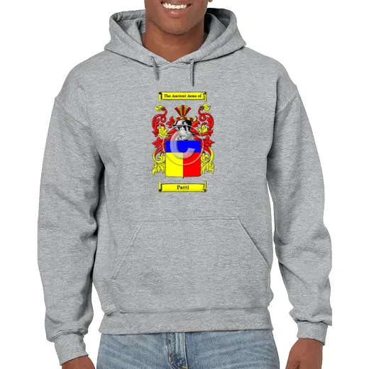 Patti Grey Unisex Coat of Arms Hooded Sweatshirt