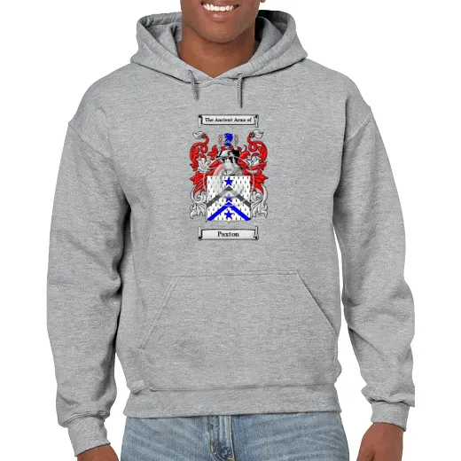 Paxton Grey Unisex Coat of Arms Hooded Sweatshirt