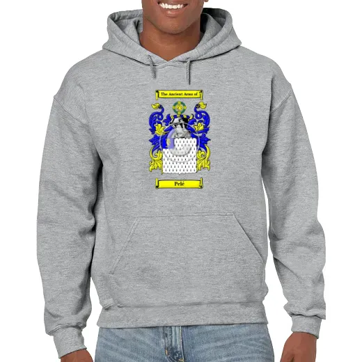 Pelé Grey Unisex Coat of Arms Hooded Sweatshirt
