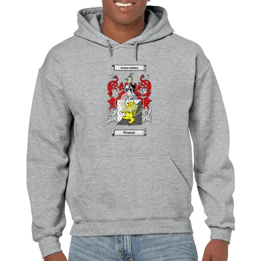 Penent Grey Unisex Coat of Arms Hooded Sweatshirt