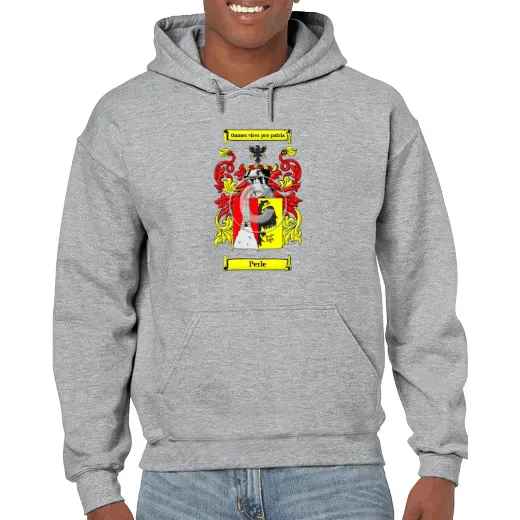 Perle Grey Unisex Coat of Arms Hooded Sweatshirt